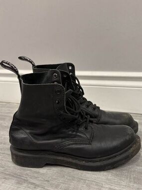 Dr. Martens Black Leather Lace-Up Women's Combat Boots